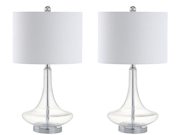 Cecile 25.5" Glass Teardrop LED Table Lamp - JONATHAN Y